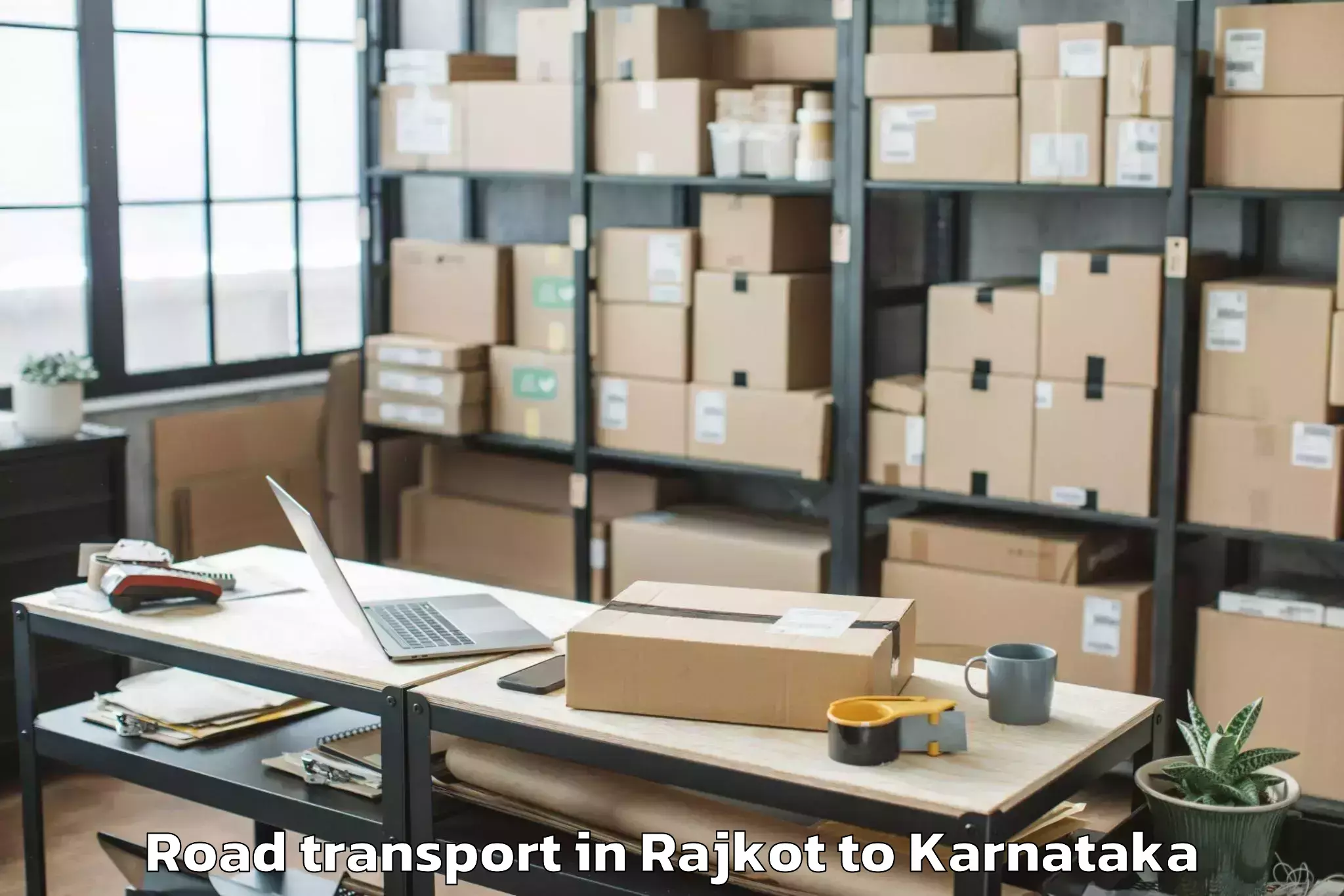 Reliable Rajkot to Kannada University Vidyaranya Road Transport